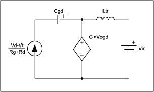 Figure 3. Equivalent circuit for turn-on switching transition.